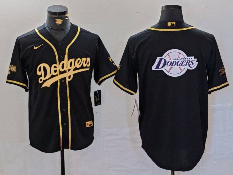 Men Los Angeles Dodgers Blank Black gold Fashion Nike Game MLB Jersey style 70610